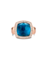 inel Tirisi Jewelry Milano din aur 18 kt cu diamante si topaz TR9361-1LBT-P