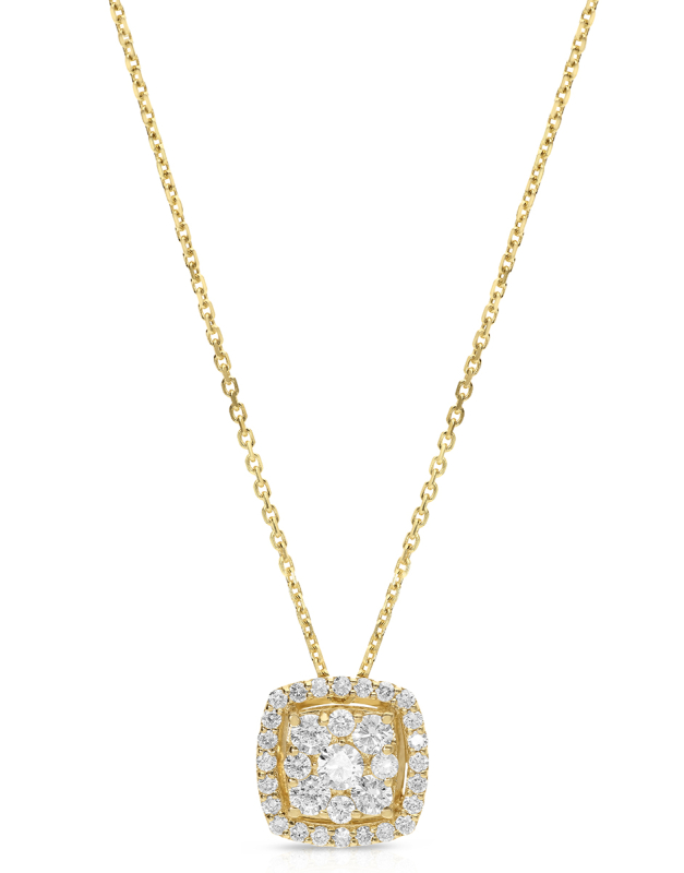 Coliere aur 14 kt bouquet cu diamante PD097735-214-Y