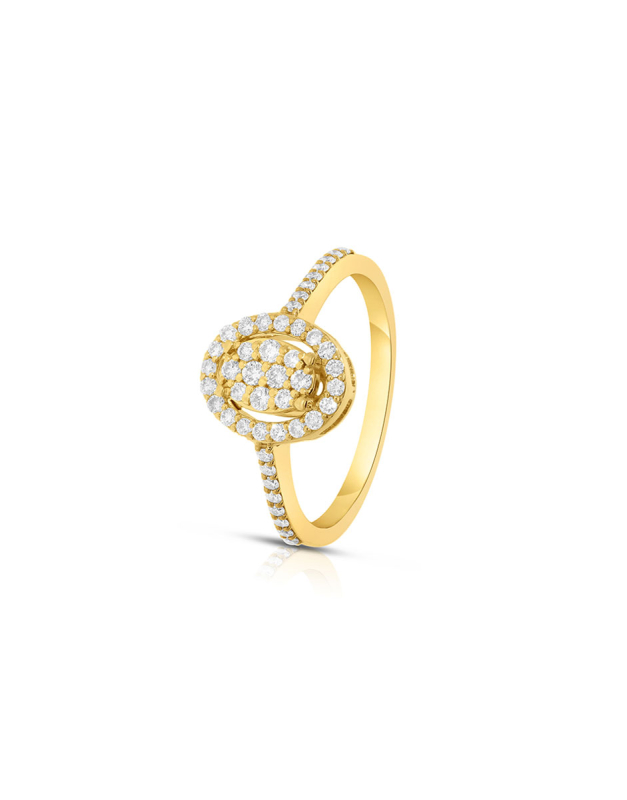Inele de logodna aur 14 kt bouquet pave cu diamante RG097707-214-Y