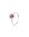 inel Comete Gold Fantasia Di Topazio roz cu diamante ANB2595
