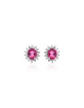 cercei Comete Gold Fantasia Di Topazio roz stud cu diamante ORB1039