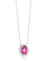colier Comete Gold Fantasia Di Topazio roz cu diamante GLB1579