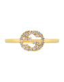 inel Gucci Interlocking G aur 18 kt cu diamante YBC729412002-Y